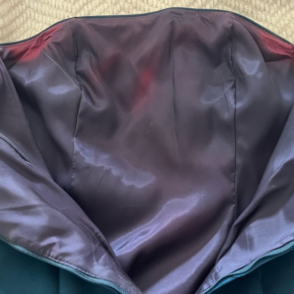 Betsy and Adam by JasleneTeal Strapless Gown Dress 10 - Picture 5 of 5